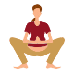 Alltags-Yoga Schwangerschaft Meditationssitz in der Hocke